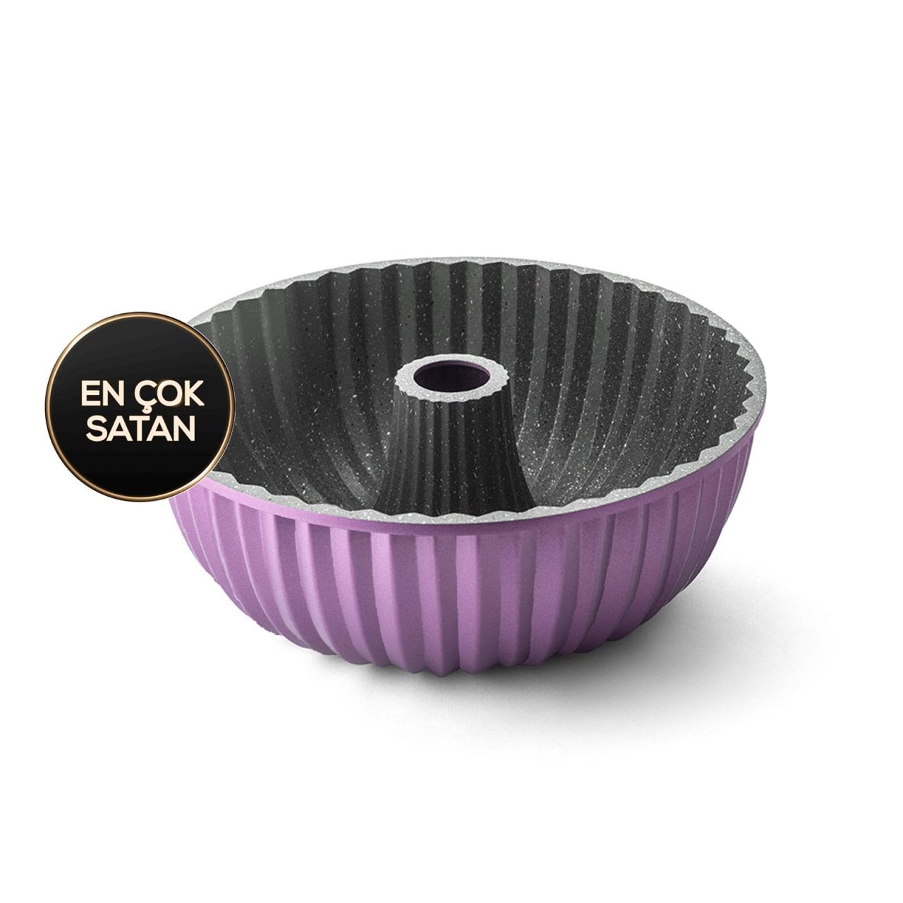 Emsan Griss Hardstone Döküm Kek Kalıbı Mor 24 cm