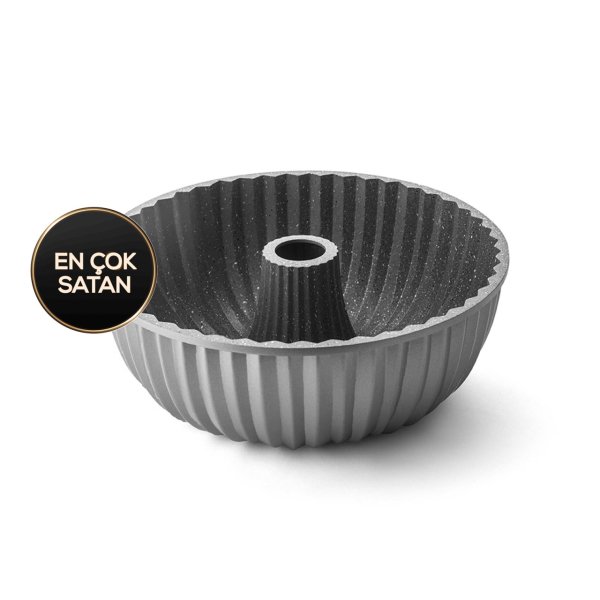 Emsan Griss Hardstone Gri Döküm Kek Kalıbı 24 cm
