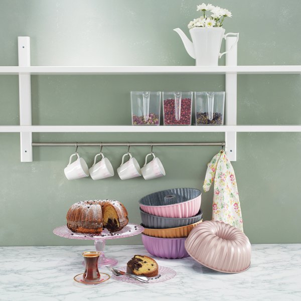 Emsan Griss Hardstone Gri Döküm Kek Kalıbı 24 cm