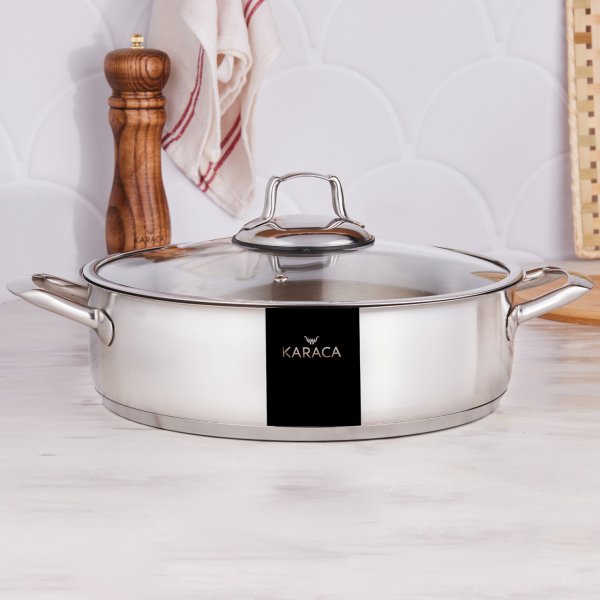 Karaca Bianca Çelik Karnıyarık Tencere 28 cm