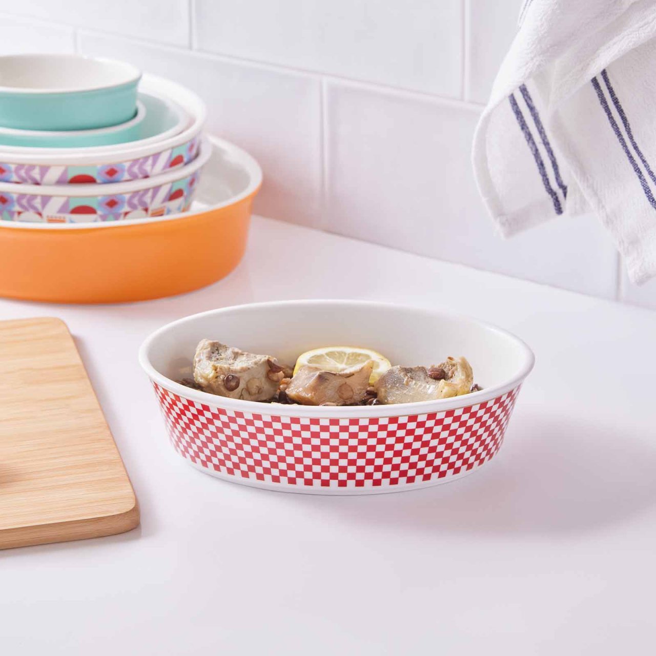 Karaca Lyra Fuşya Oval Fırın Kabı 18 cm