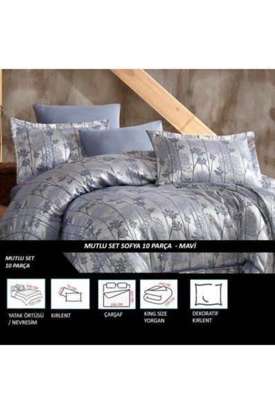 ELART MUTLU SET SOFYA MAVİ