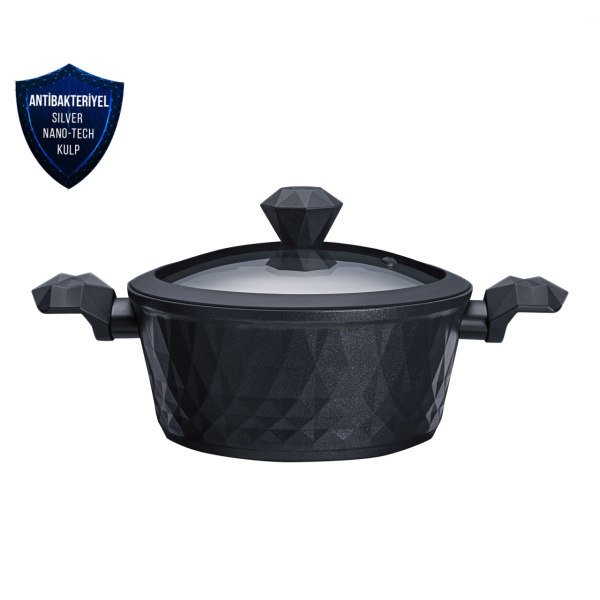 Karaca Bio Diamond Antibakteriyel Kulp İndüksiyon Tabanlı Tencere 24 cm 4 Lt