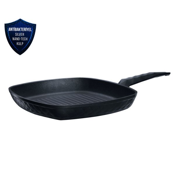 Karaca Bio Diamond Antibakteriyel Kulp İndüksiyon Tabanlı Grill Tava 28 cm 2,5 Lt