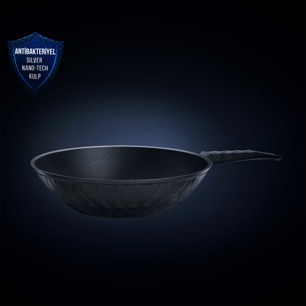 Karaca Bio Diamond Antibakteriyel Kulp İndüksiyon Tabanlı Wok Tava 28 cm 2,9 Lt