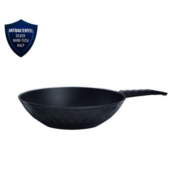 Karaca Bio Diamond Antibakteriyel Kulp İndüksiyon Tabanlı Wok Tava 28 cm 2,9 Lt