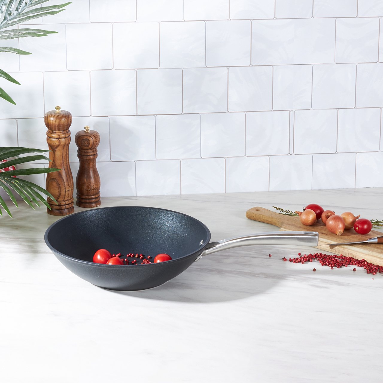 Karaca Bio Diamond Pro İndüksiyon Tabanlı Wok Tava 28 cm 2,8 Lt