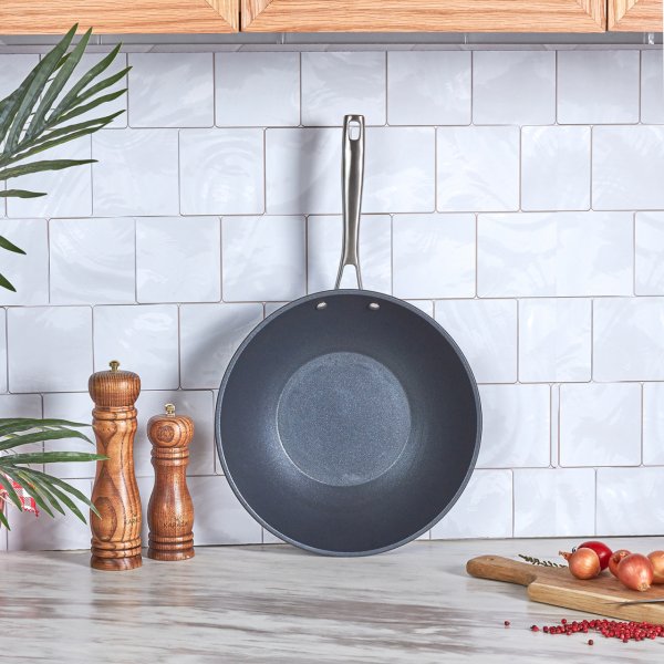 Karaca Bio Diamond Pro İndüksiyon Tabanlı Wok Tava 28 cm 2,8 Lt