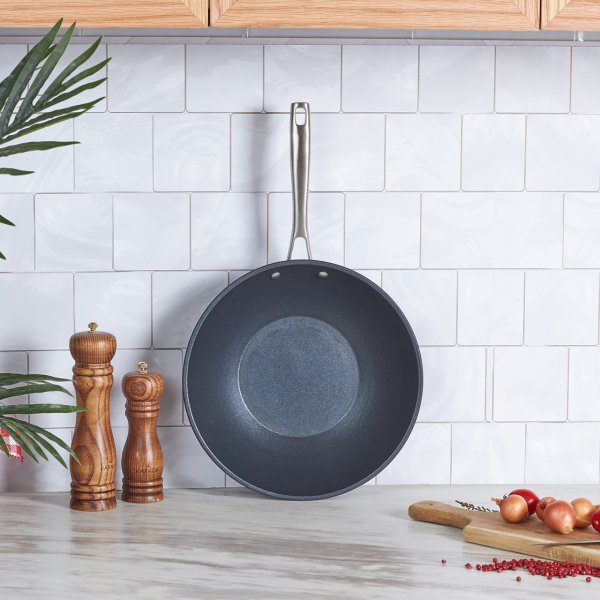 Karaca Bio Diamond Pro İndüksiyon Tabanlı Wok Tava 28 cm 2,8 Lt