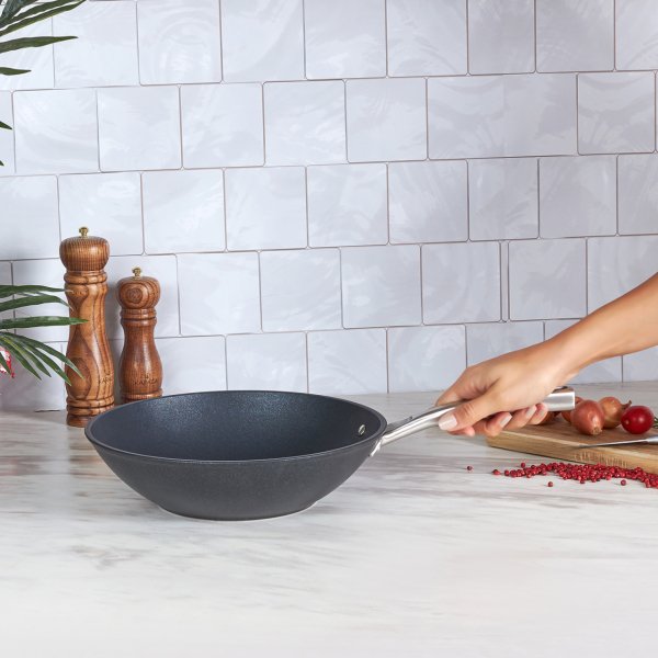 Karaca Bio Diamond Pro İndüksiyon Tabanlı Wok Tava 28 cm 2,8 Lt