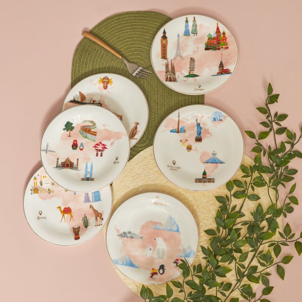 Karaca Map Fine Pearl 6 Parça Pasta Takımı