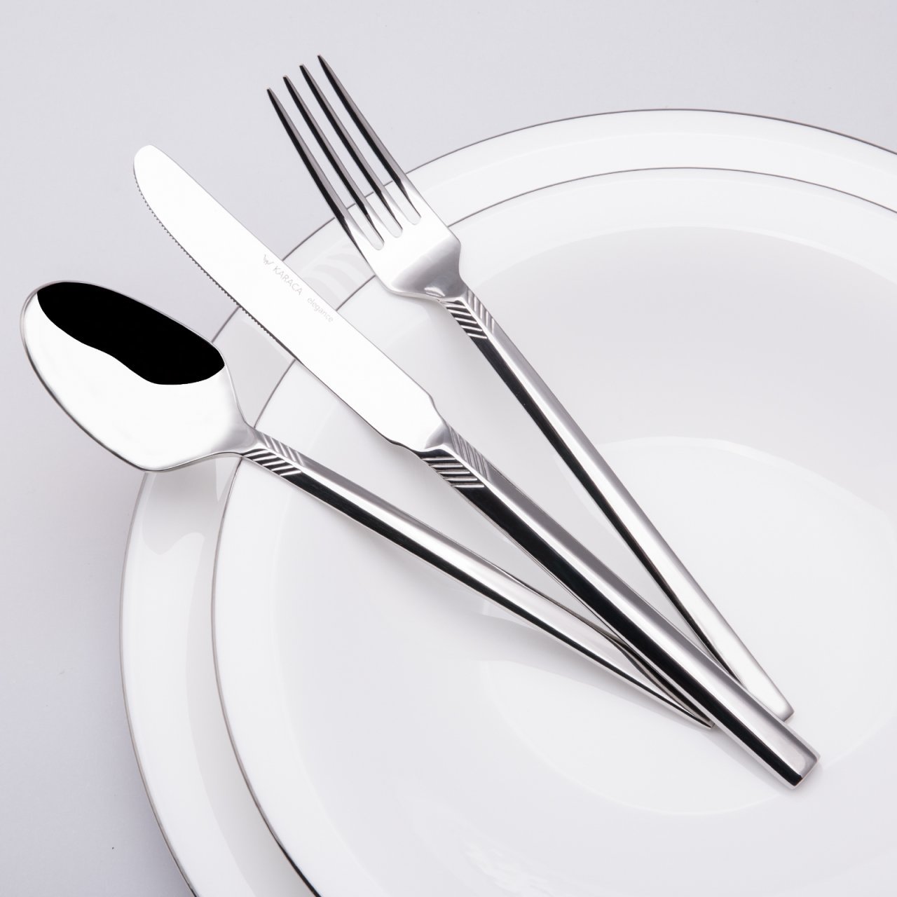 Karaca Çatal Kaşık Bıçak Arrow 84 Parça Elegance Kutulu