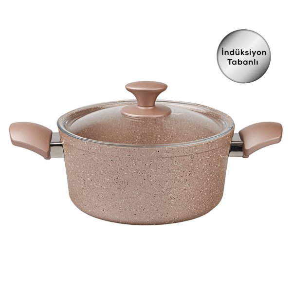 Karaca Biogranit Antik Rose New İndüksiyon Tabanlı 7 Parça Tencere Seti
