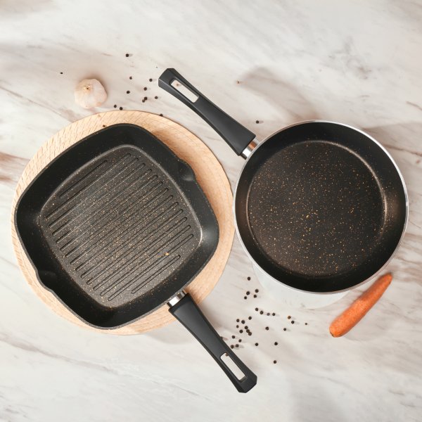 Karaca Biogranit Blackgold Tava+Grill Set