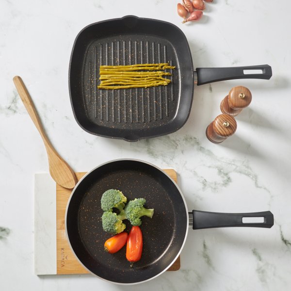 Karaca Biogranit Blackgold Tava+Grill Set