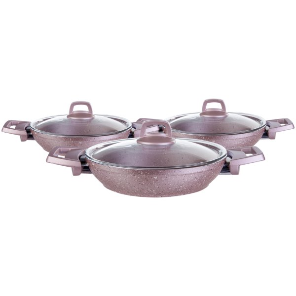 Karaca Biogranit Rosegold 6 Parça Sahan Seti