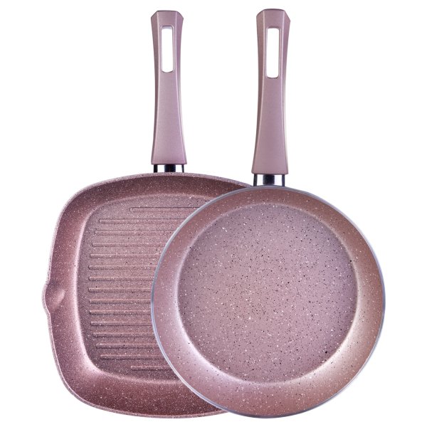 Karaca Biogranit Rosegold Tava+Grill Set