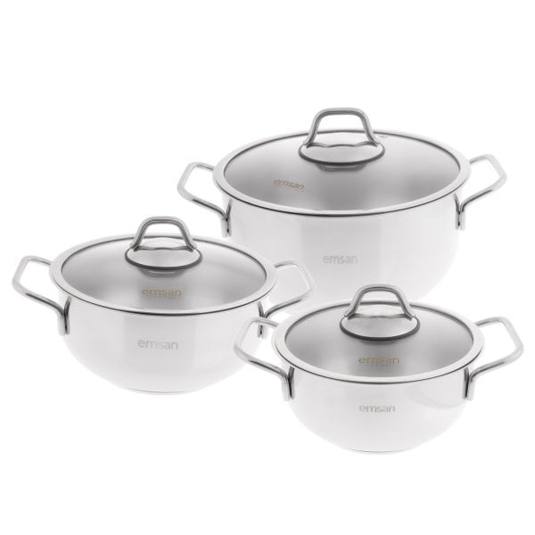Emsan Kilyos 6 Parça Çelik Midi Tencere Seti