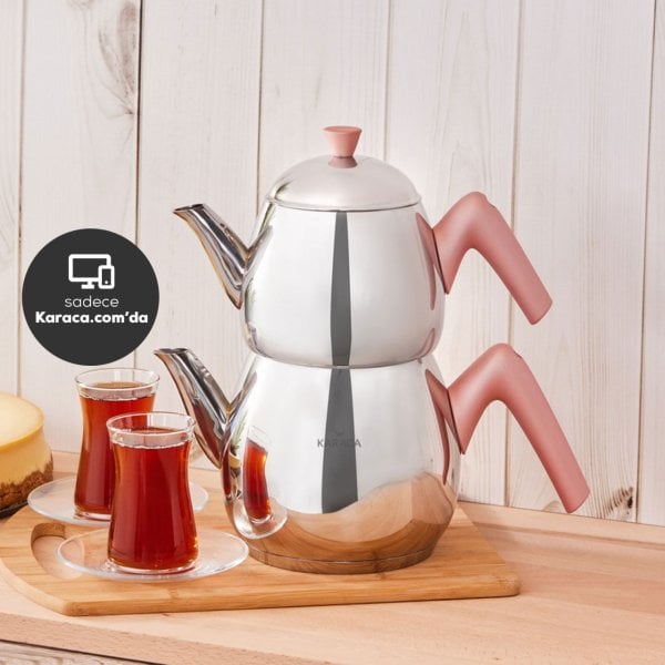 Karaca Merkür Midi Medium Rose Çaydanlık Takımı