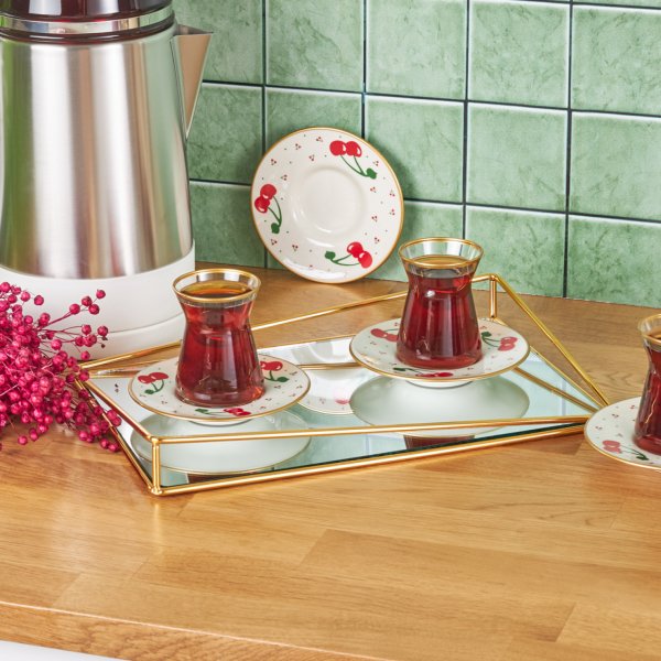 Emsan Küpeli 12 Parça 6 Kişilik Çay Seti