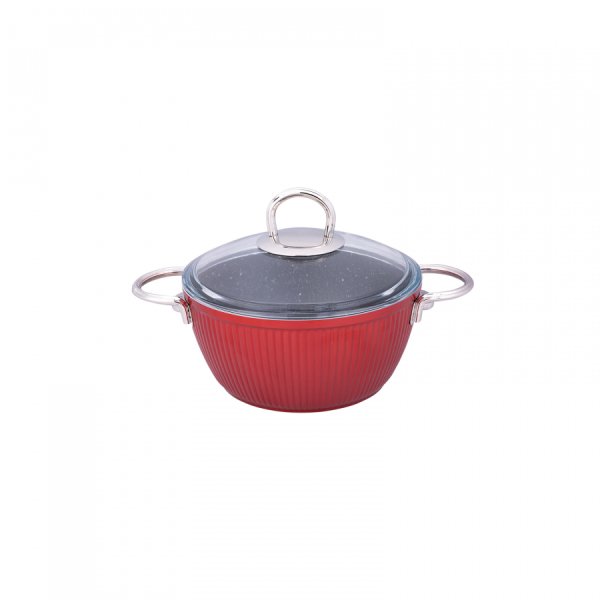 Emsan Line 7 Parça Granit Tencere Seti Kırmızı