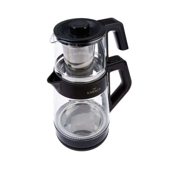 Karaca Black Cam Led Işıklı Çay Makinesi