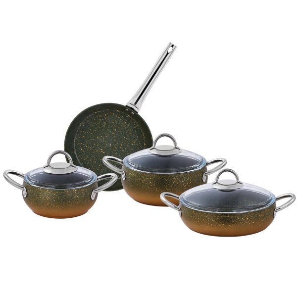 Emsan Milet Granit Yüzeyli 7 Parça Gold Degrade Güveç Set