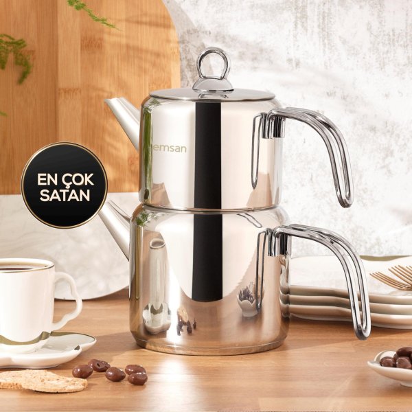 Emsan Miras Maxi Çelik İndüksiyon Tabanlı Çaydanlık