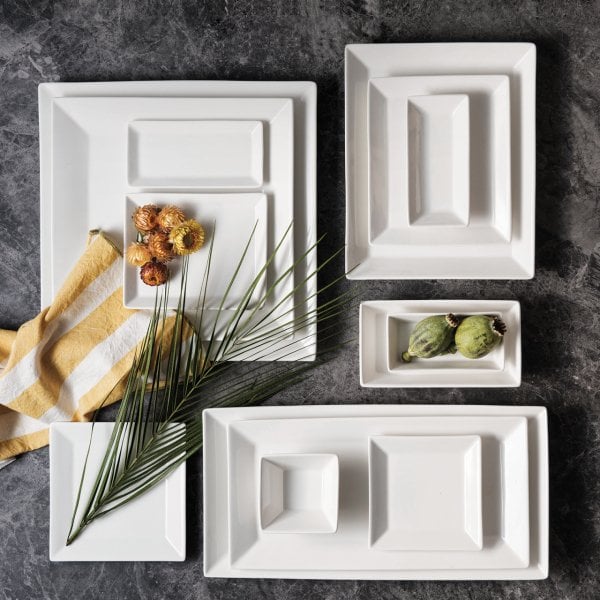 Karaca Carmen Trend Dikdörtgen Porselen Çukur Tabak 19x9 cm