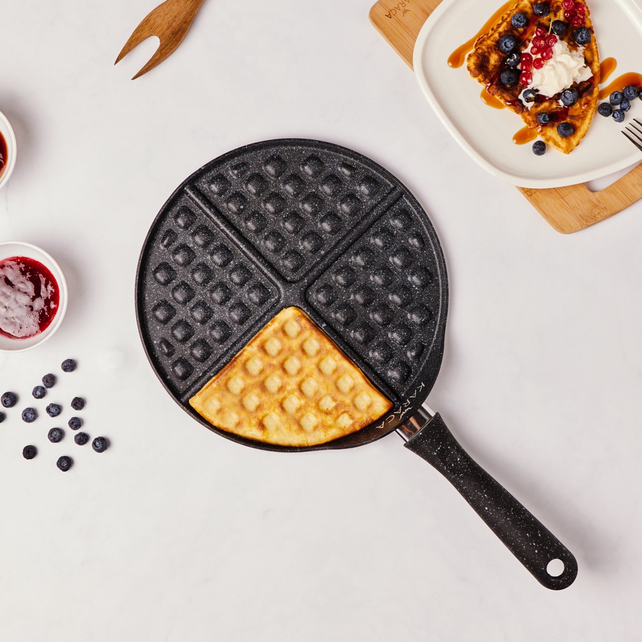 Karaca Mutfaksever Waffle Tavası Gray 26cm