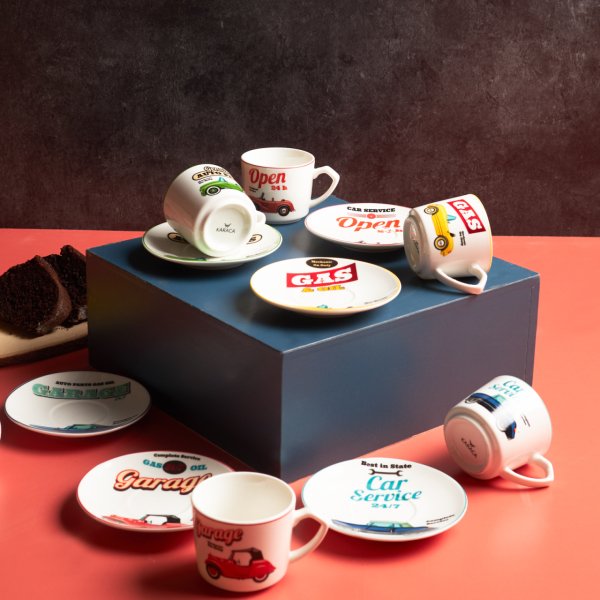 Karaca Cars 6 Kişilik Kahve Fincan Takımı 80 ml