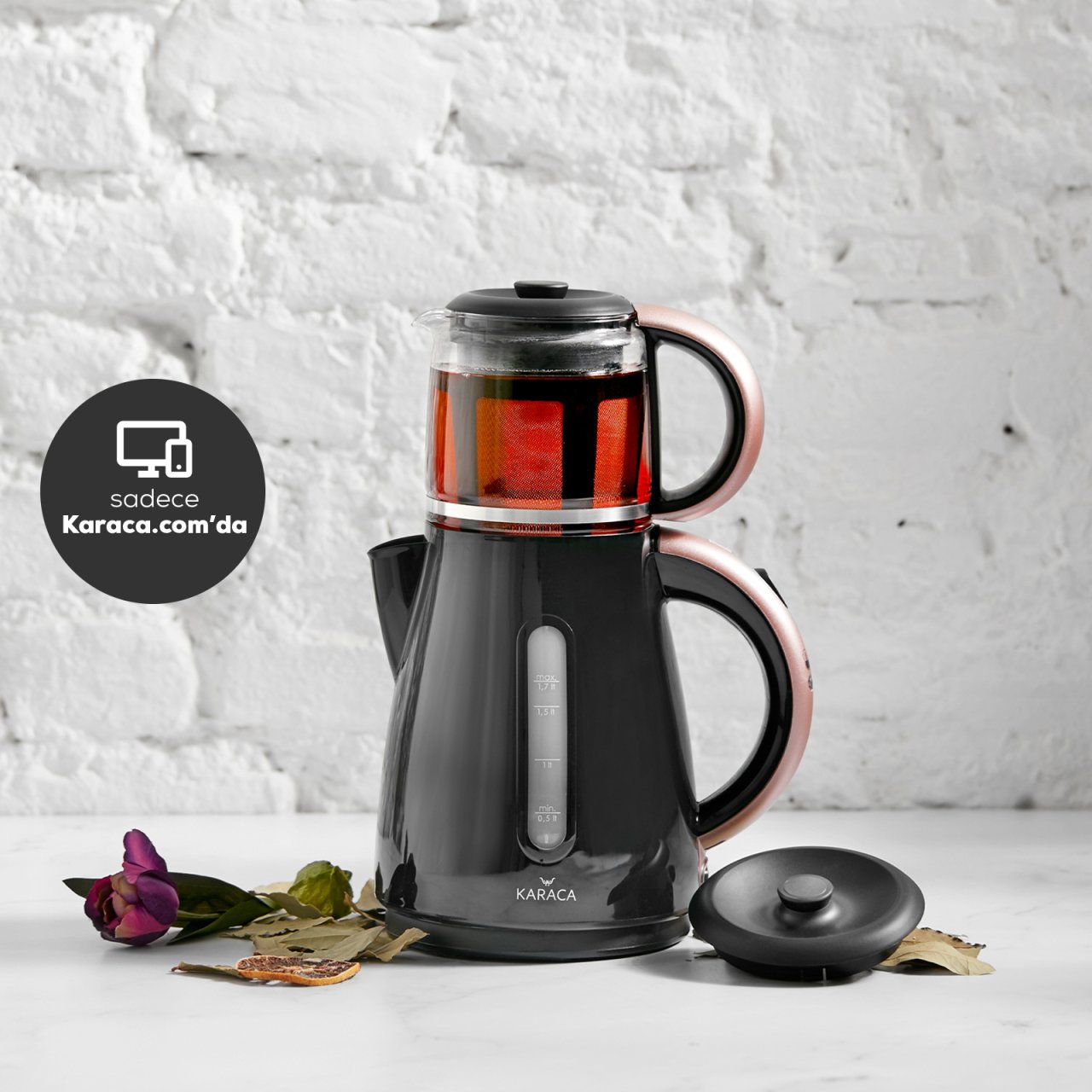 Karaca Çay Makinesi Kettle 1501 Rosegold