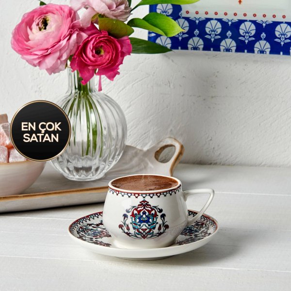 Karaca Nakkaş 6 Kişilik Kahve Fincanı Takımı 90 ml