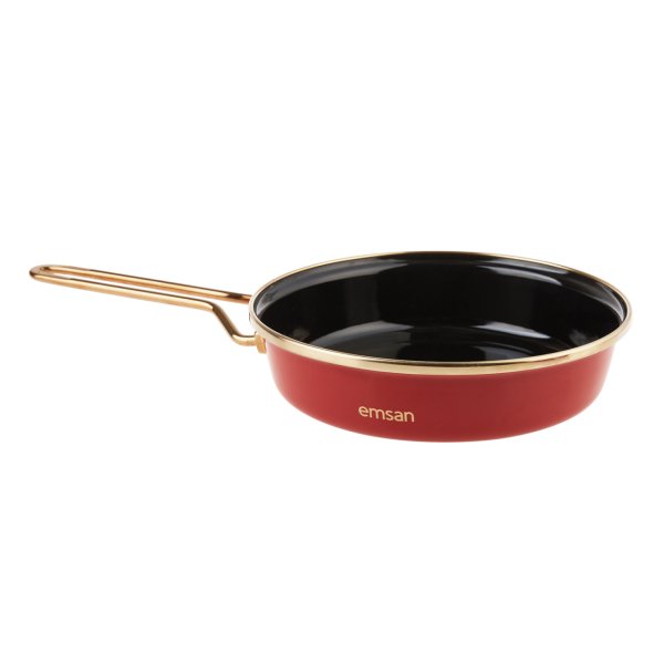 Emsan Nostalji Emaye Kırmızı Tava Sahan Set