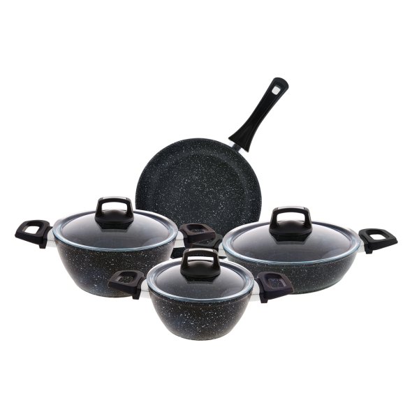 Emsan Oasis-s Blue Star 7 Parça Granit Tencere Seti