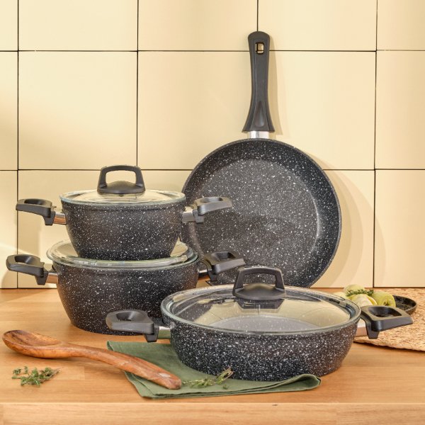 Emsan Oasis-s Blue Star 7 Parça Granit Tencere Seti