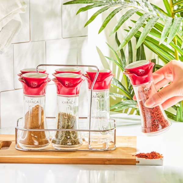 Karaca Nori 7 Parça Baharat Takımı Red
