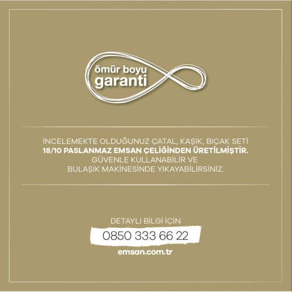 Emsan Sedir 12li Tatlı Bıçağı