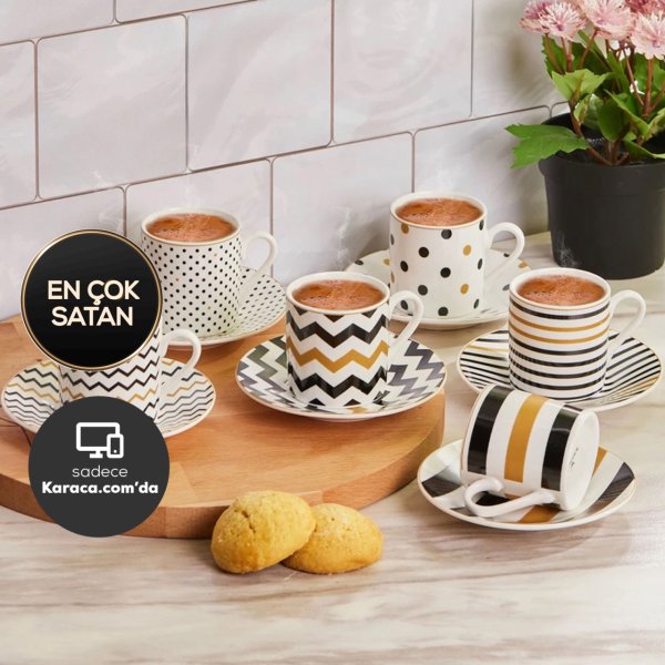 Karaca Nossa 6 Kişilik Kahve Fincanı Takımı 80 ml