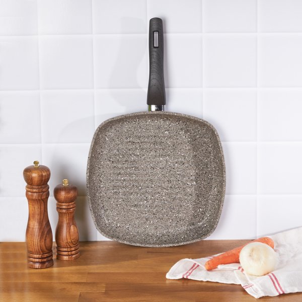 Karaca Dark Silver Bio Granit 28 cm Grill Tava