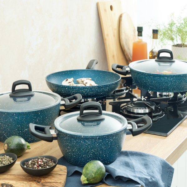 Emsan Shinning 7 Parça Granit Tencere Seti Safir