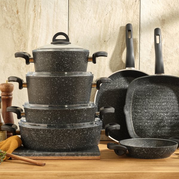 Karaca Dark Stone Bio Granit Grill Tava 28 cm