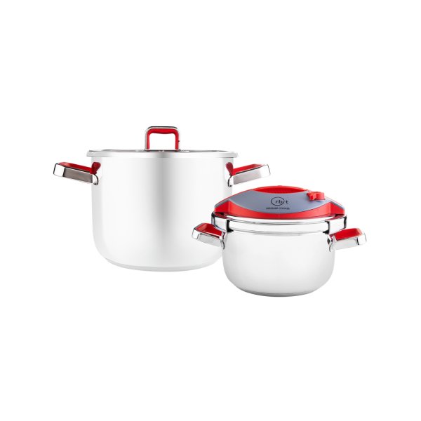 Karaca Orbit Kırmızı Düdüklü Tencere Seti 4+6 Litre