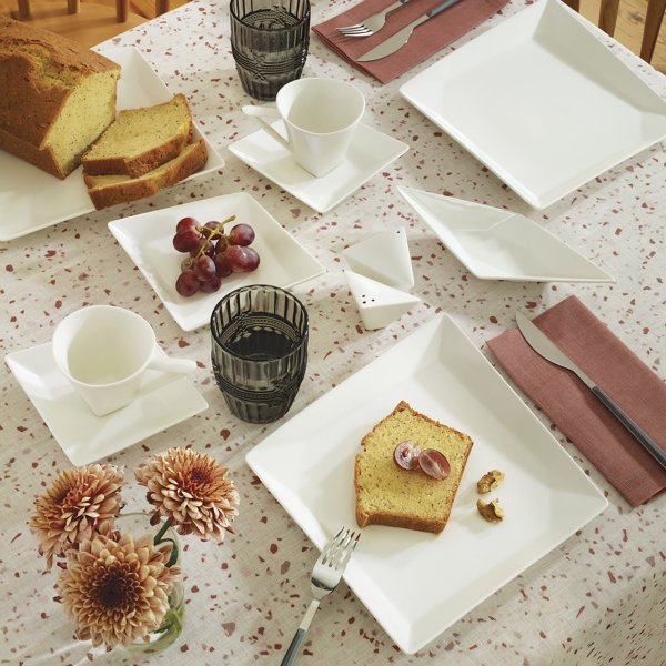 Karaca Origami 26 Parça 6 Kişilik Kare Porselen Kahvaltı/Servis Takımı