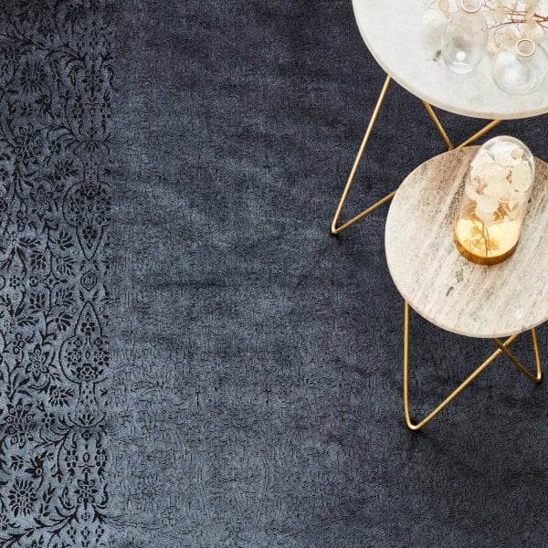 Kaşmir Halı Viskon Premium Damask Antrasit 160x230cm Halı