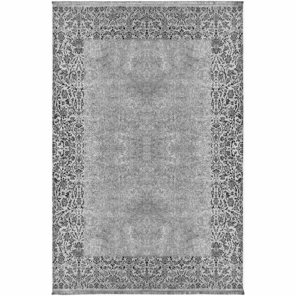 Kaşmir Halı Viskon Premium Damask Gri 160x230 cm