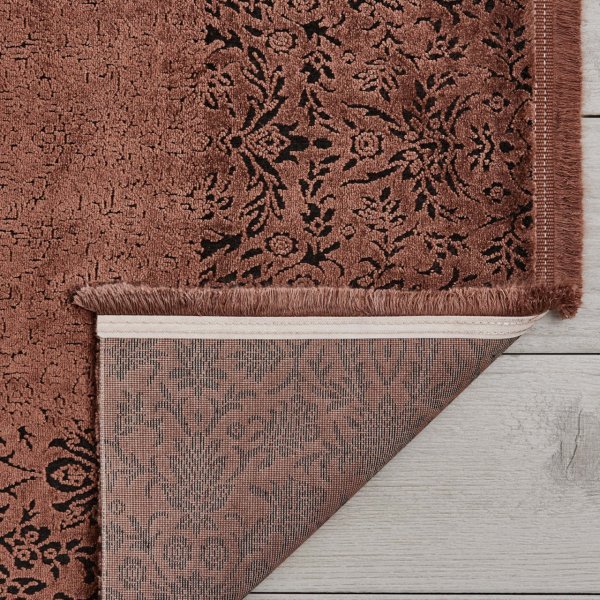 Kaşmir Halı Viskon Premium Damask Somon 200x290cm Halı
