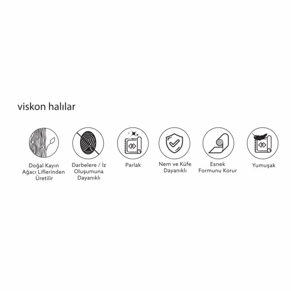 Kaşmir Halı Viskon Premium Damask Somon 80x150 cm Halı