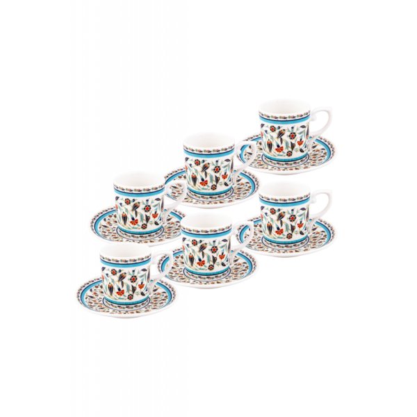 Emsan Tulipa 6 Kişilik Kahve Fincan Takımı 80 ml