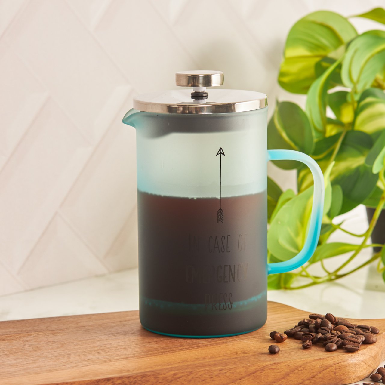 Karaca Emergency Frenchpress Mavi 600 ml